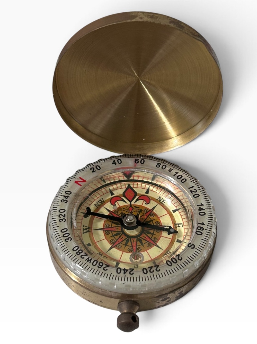 Vintage Brass Pocket Compass